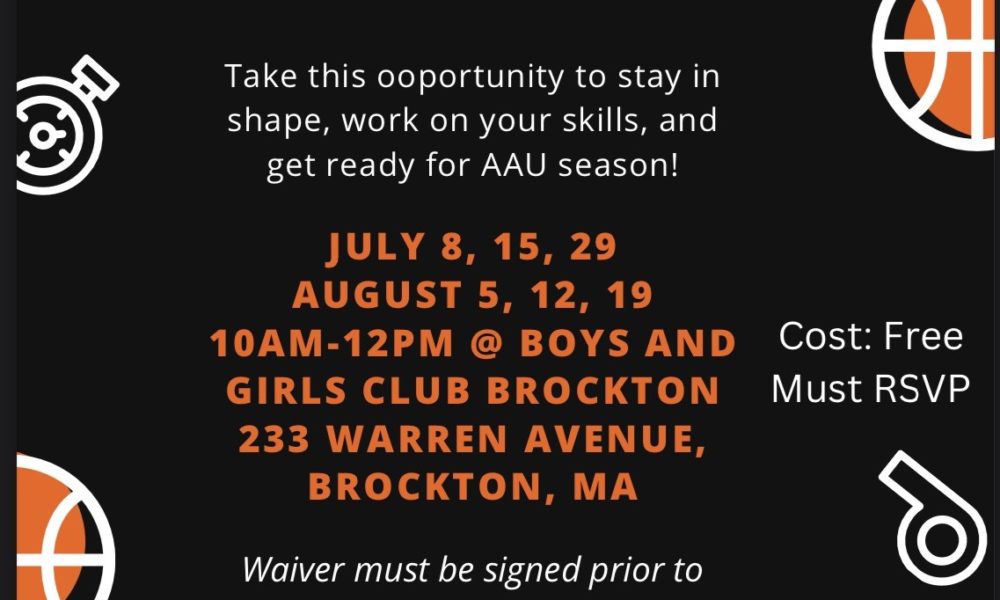 Brockton Youth Basketball club. Boys and Girls club workouts 2023 FREE